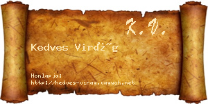 Kedves Virág névjegykártya